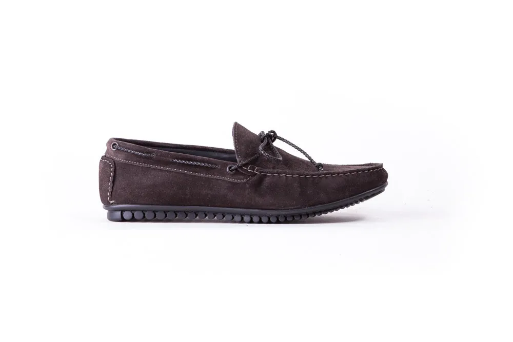 2017 Men's Suede Dark Brown Driver Mocassin.