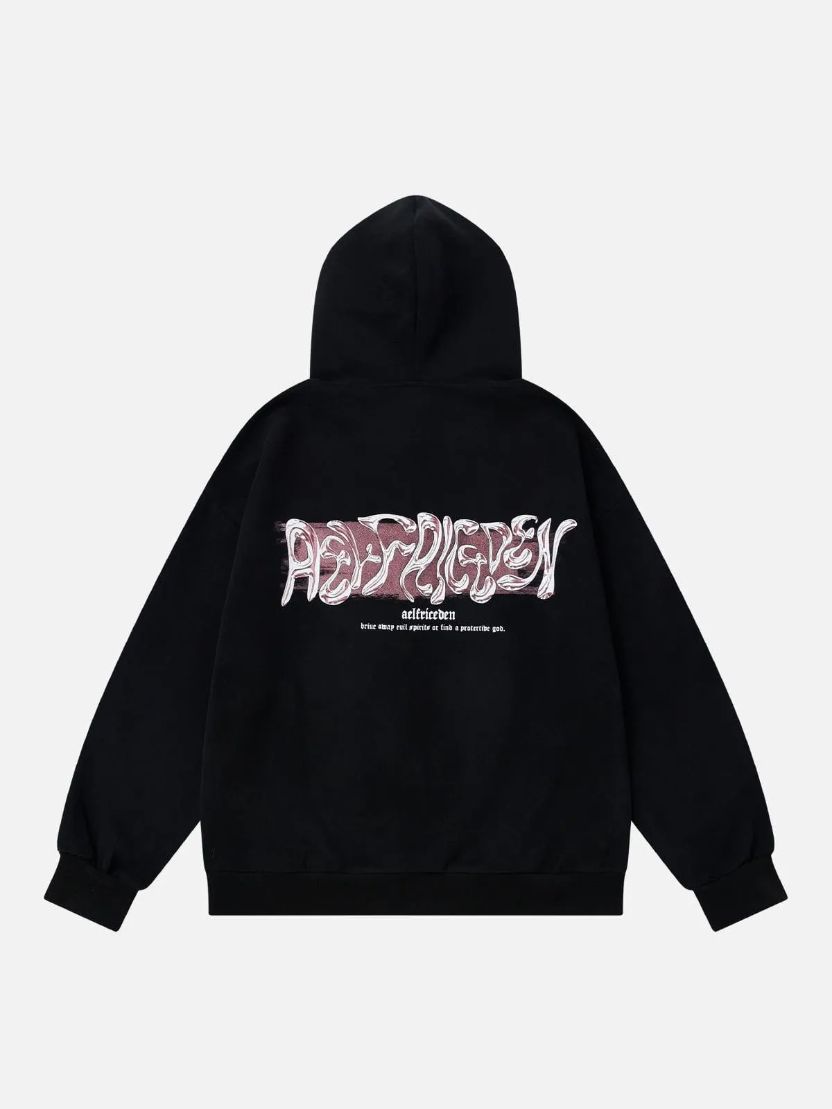 Aelfric Eden Futuristic Liquid Metal Design Hoodie