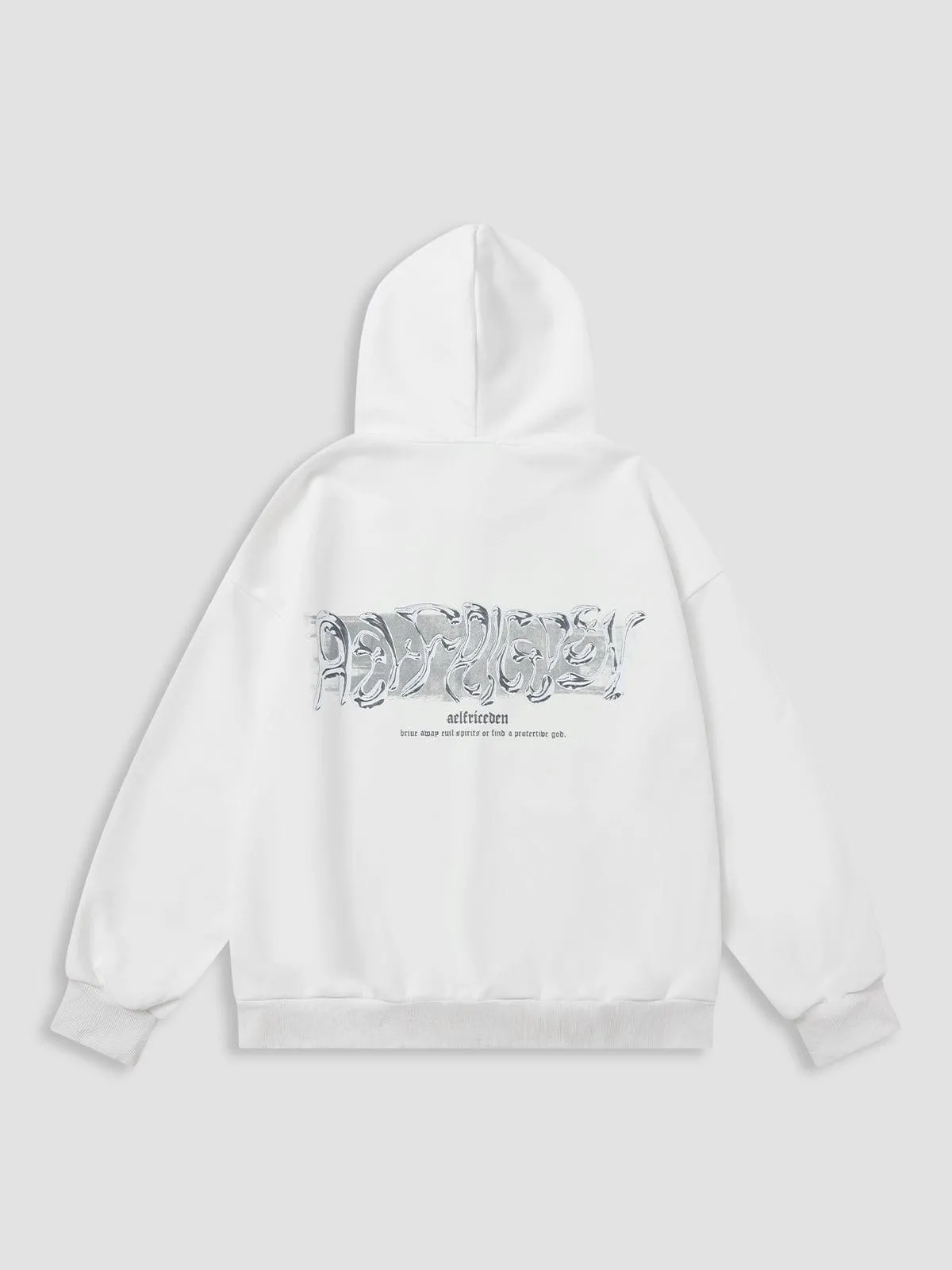 Aelfric Eden Futuristic Liquid Metal Design Hoodie