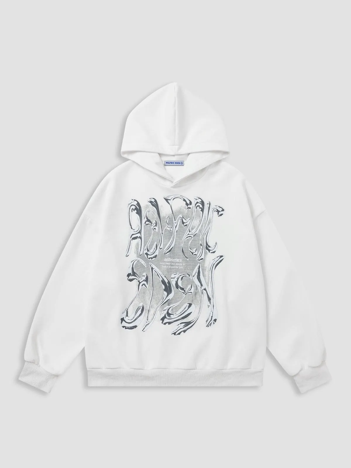 Aelfric Eden Futuristic Liquid Metal Design Hoodie