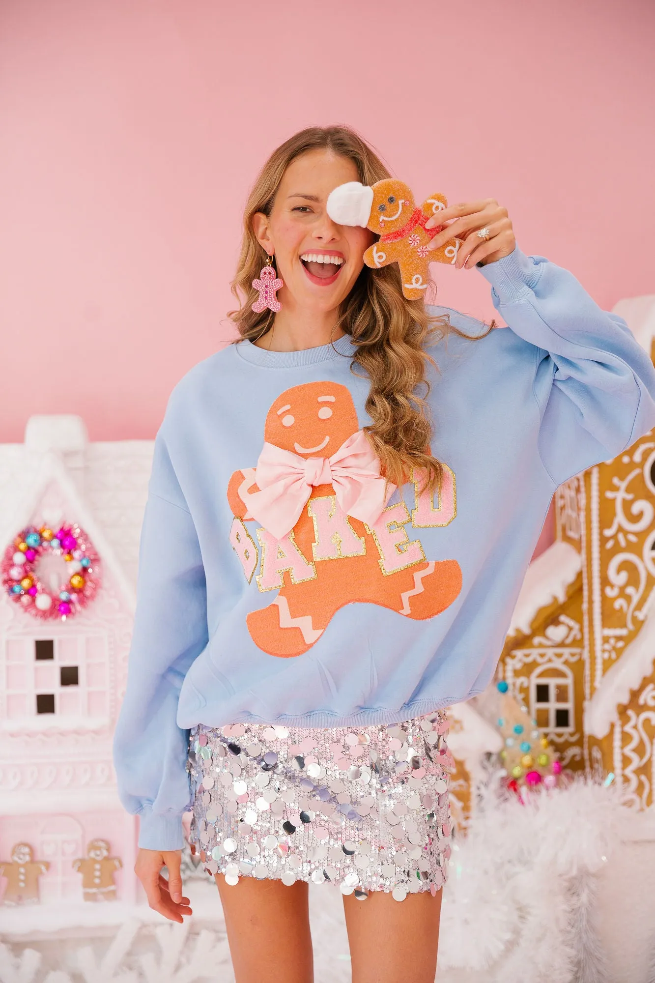 BAKED GINGERBREAD BLUE PULLOVER