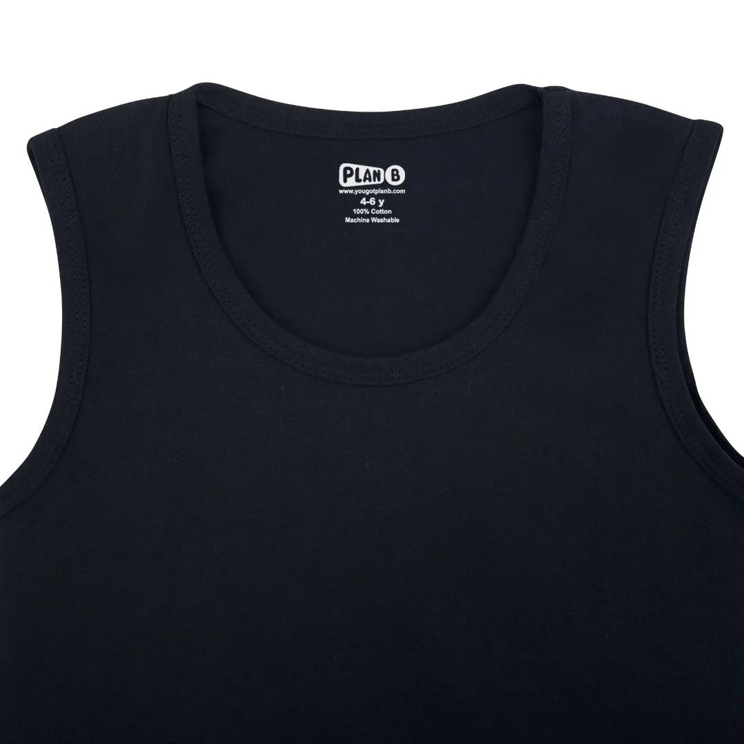 Black Underwear & Vest Set