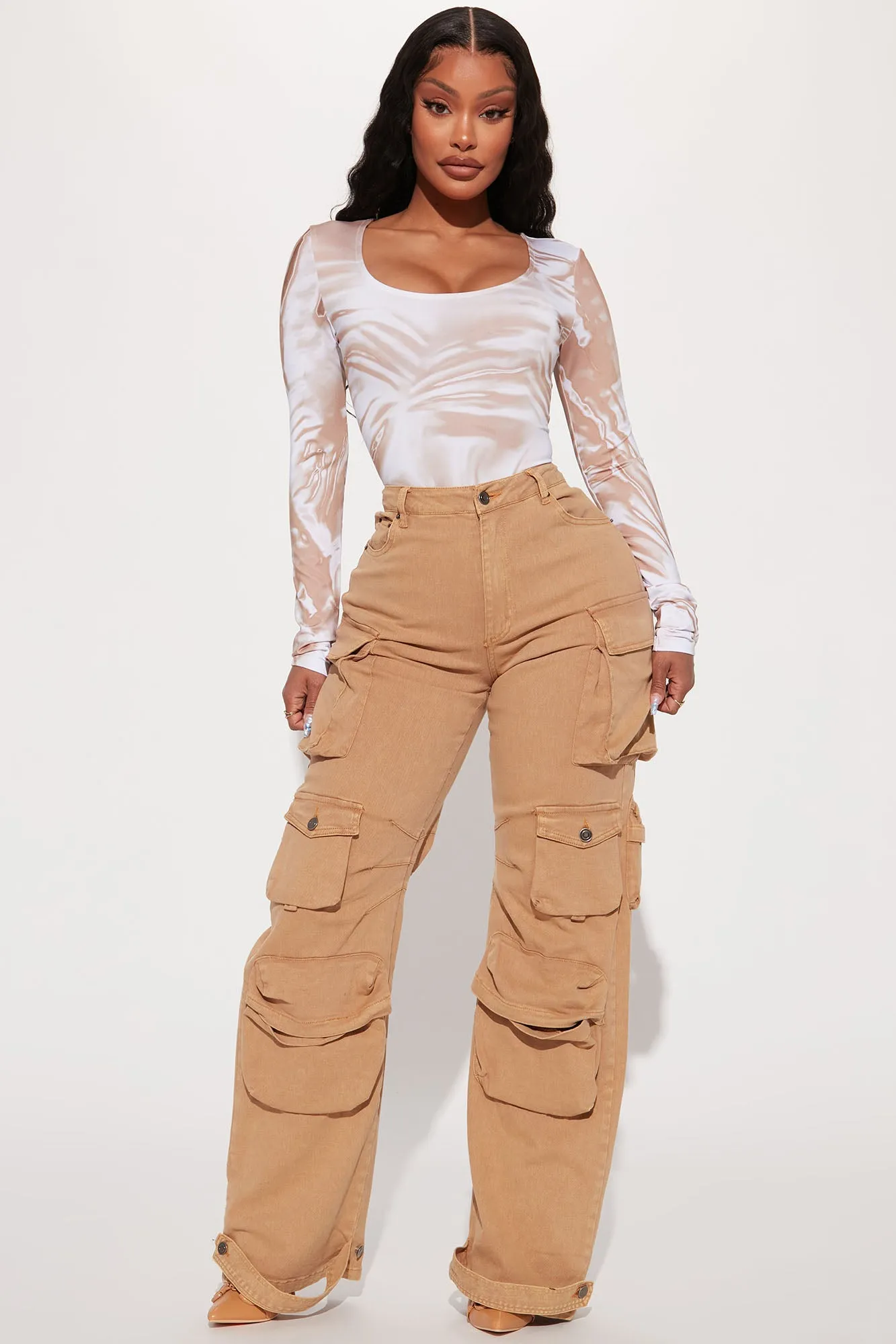 Body Contour Bodysuit - Taupe/combo