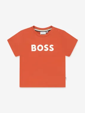 BOSS Baby Boys Logo T-Shirt in Orange