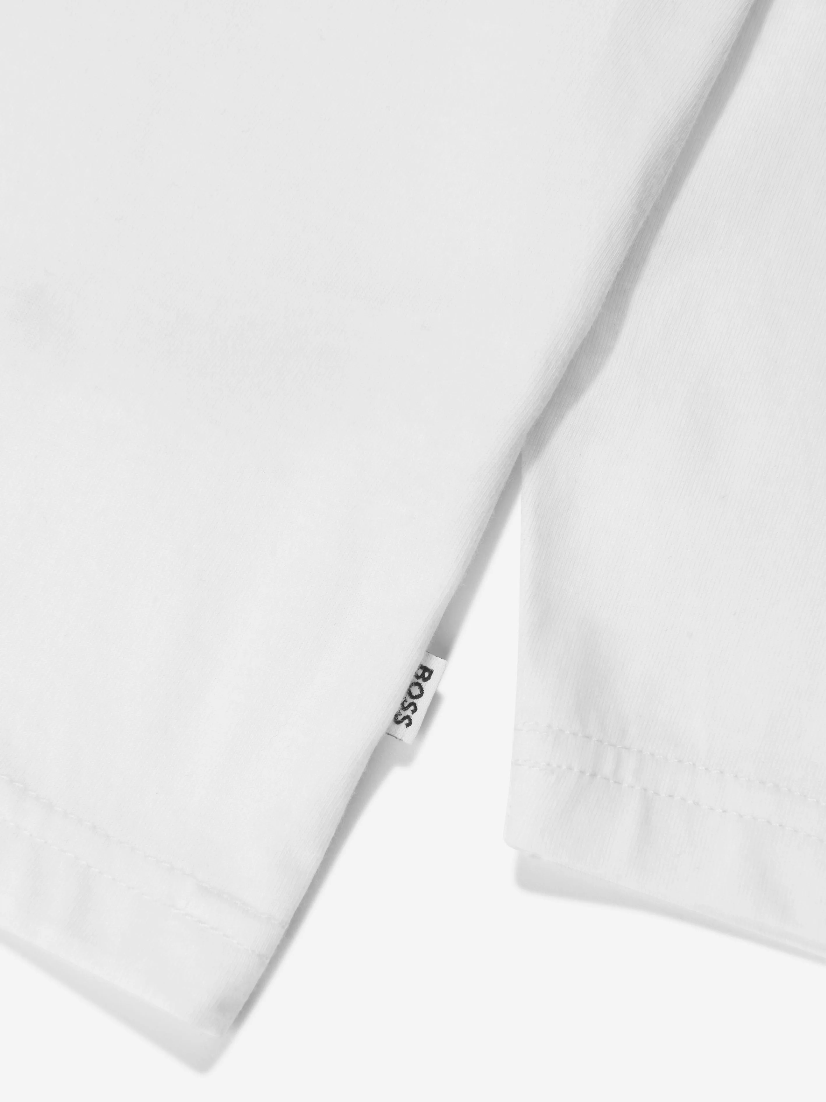 BOSS Boys Long Sleeve T-Shirt in White
