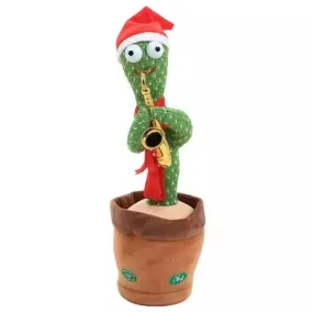 Crazy LED Dancing Repeating Christmas Cactus Saxophone