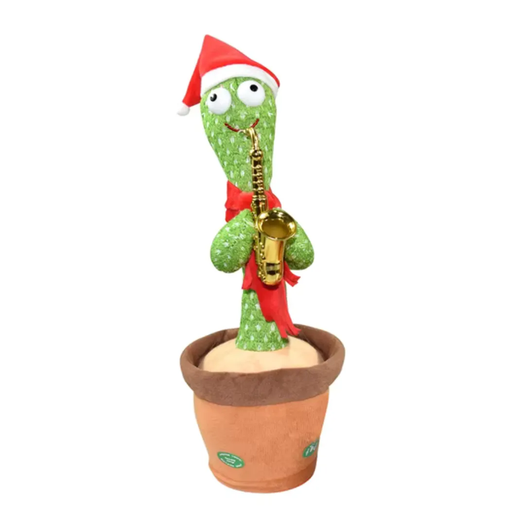 Crazy LED Dancing Repeating Christmas Cactus Saxophone