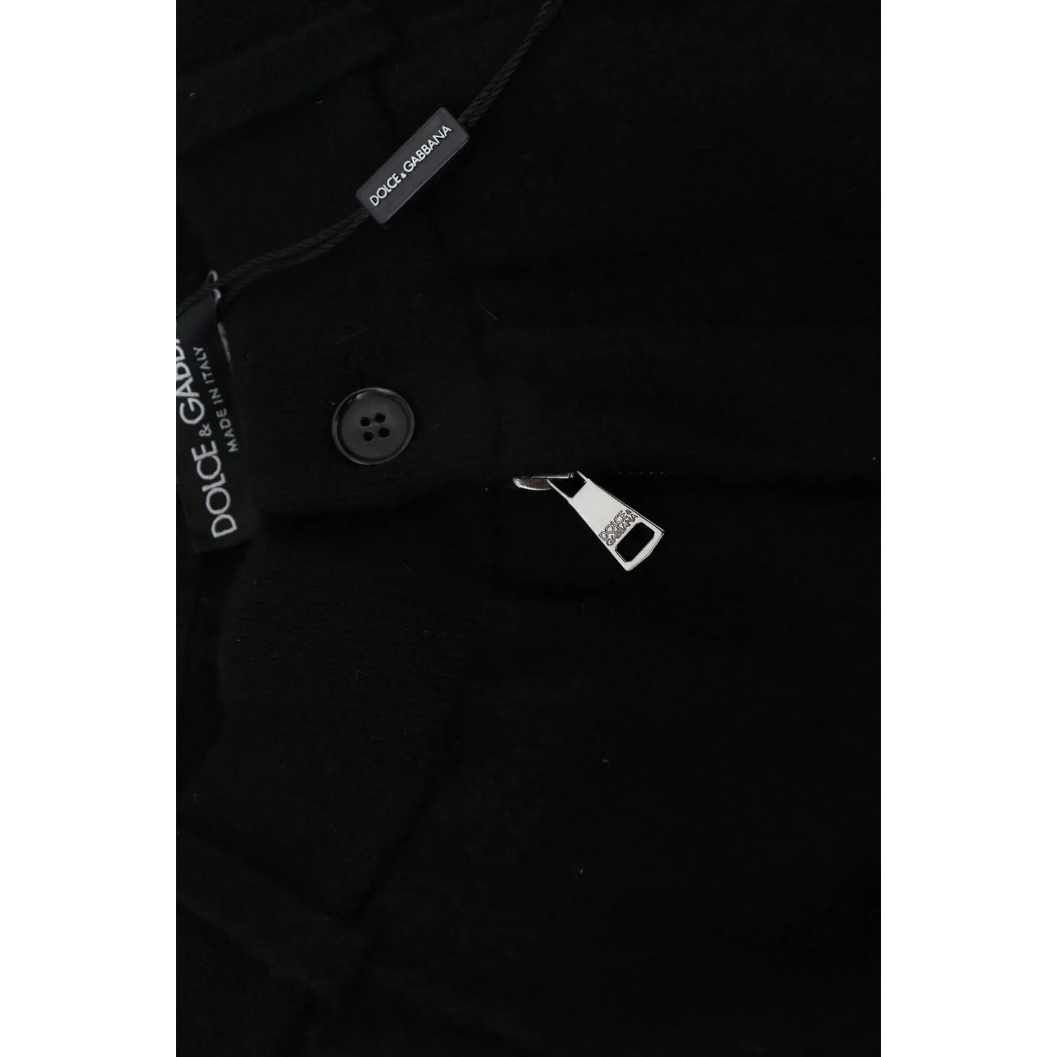 Dolce & Gabbana Elegant Black Tapered Wool Trousers