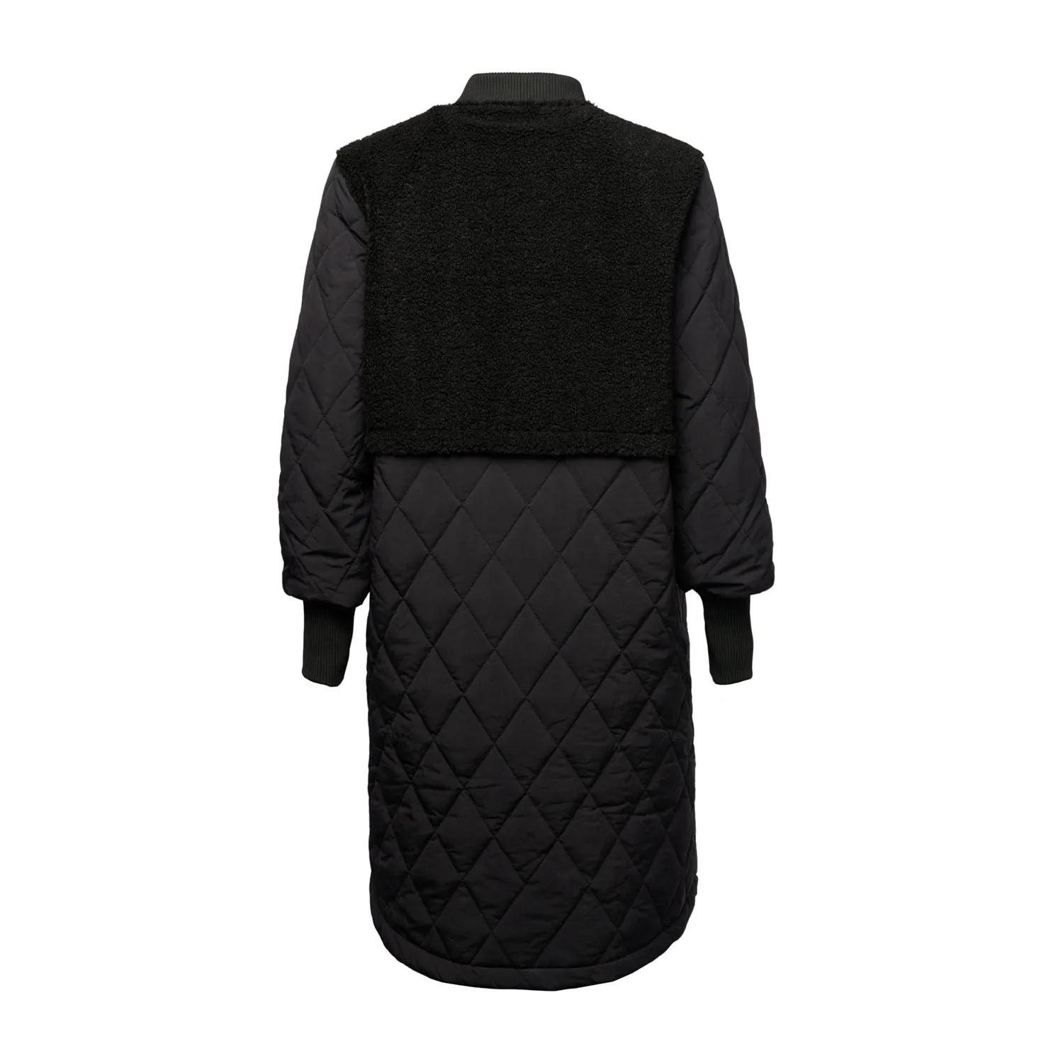 Etta Pile Coat Solid - Black