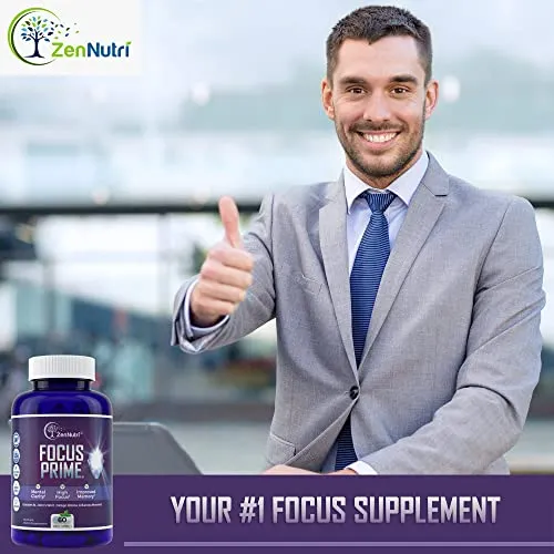 Focus, Memory, Clarity & Mood Support Brain Booster Supplement - Concentration Enhancer - Natural Vegetarian Nootropic Formula - Ginkgo Biloba, Bacopa Monnieri, St. John Wort & More - 60 Count