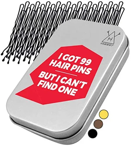 Hawwwy Bulk Bobby Pins Black 300 Count   FREE case