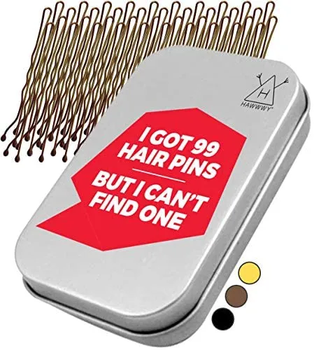 Hawwwy Bulk Bobby Pins Black 300 Count   FREE case