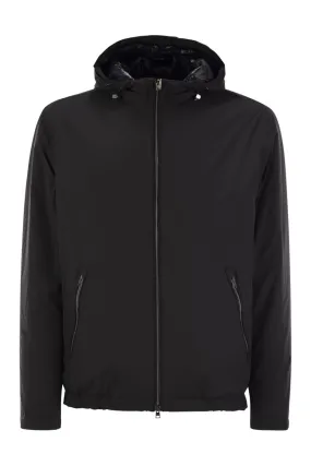 HERNO Packable Bomber Jacket with Adjustable Hood - Mini Clutch Design
