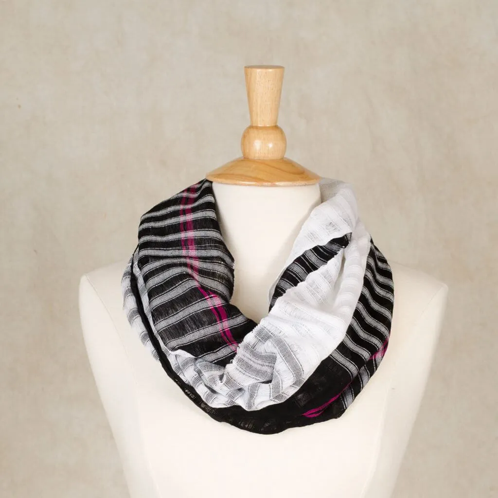 Infinity Scarf | Black & White Block