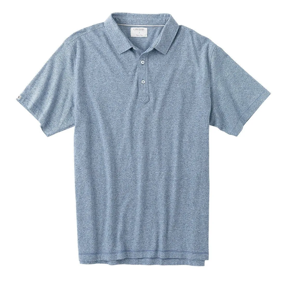Knotwood Marled Yarn Dyed Striped Knit Polo