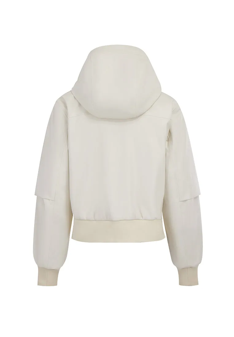 Leia Vegan Leather Bomber Jacket