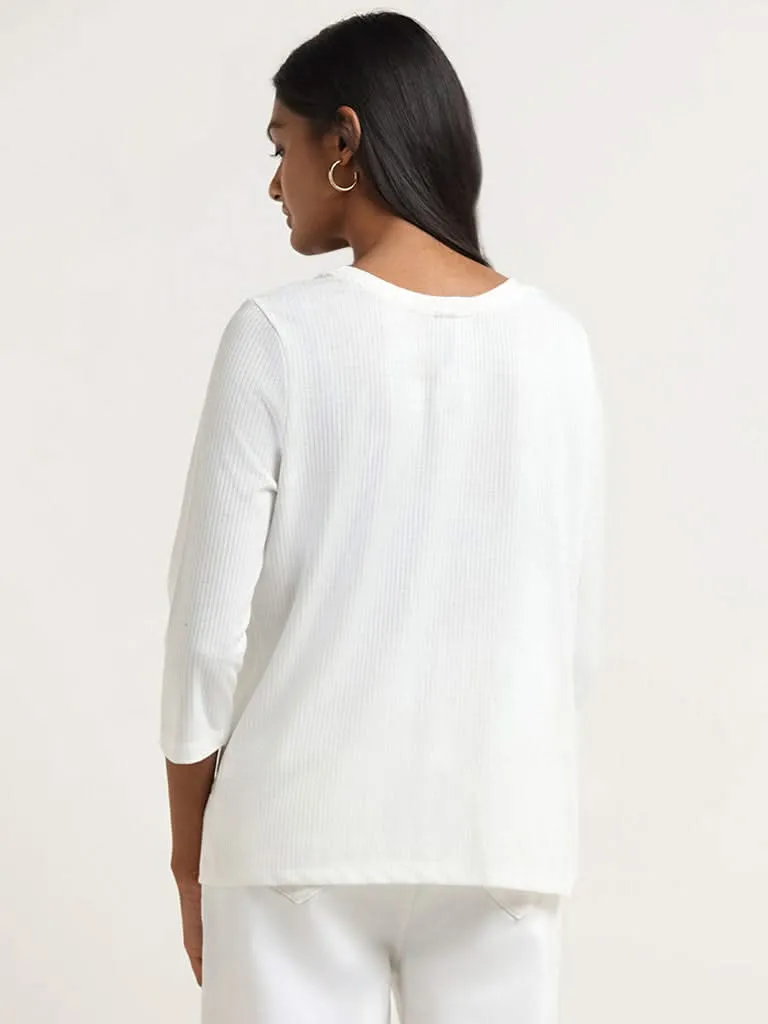 LOV White Knotted Top