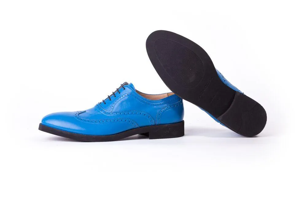 Men's Blue & Black Brogue Wingtip (EX- 120)