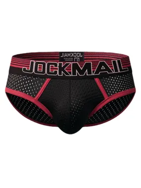 Men's Mesh Breathable Underwear - Patchwork Contrast Color U Convex Briefs
