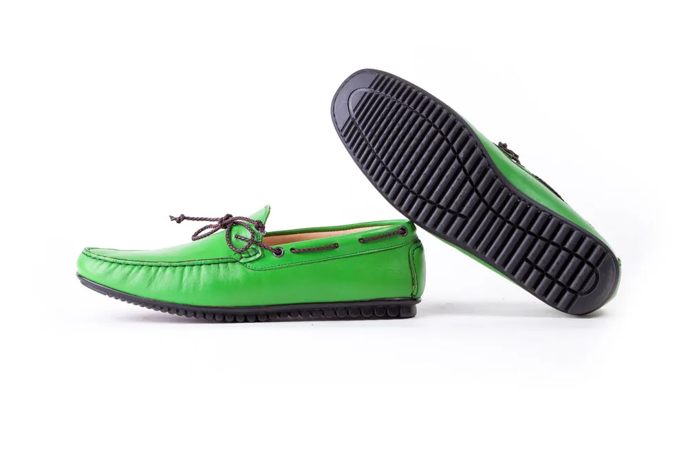 Men's Parrot Green Driver Mocassin ( EX-191)