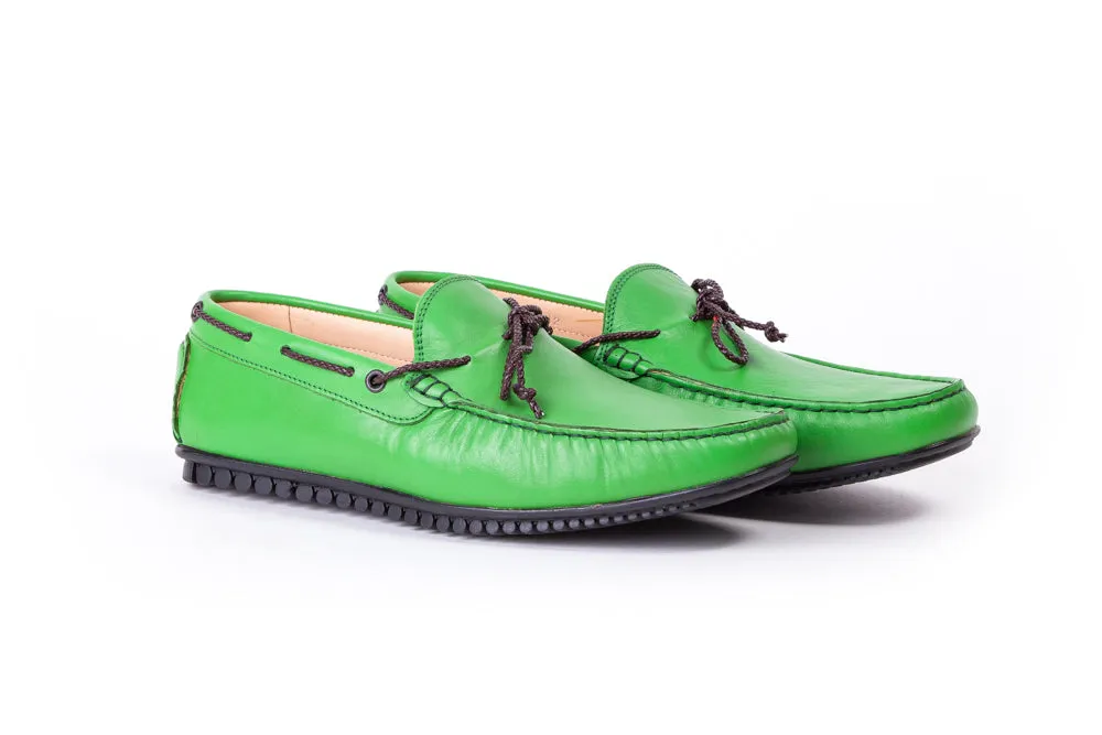 Men's Parrot Green Driver Mocassin ( EX-191)