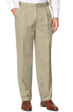 Microfiber, Self Sizer, Taupe<br>Pleated<br>Regular Rise