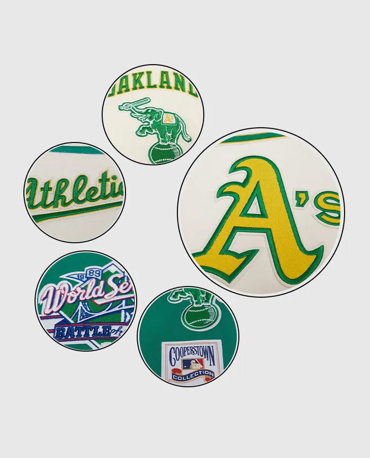 MLB Oakland Athletics Men's Rib Wool Varsity Jacket
