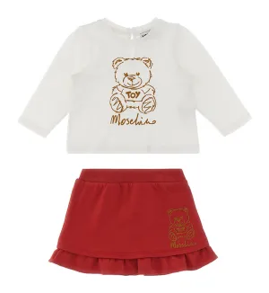 Moschino Baby Girls Bear Drawing Ensemble