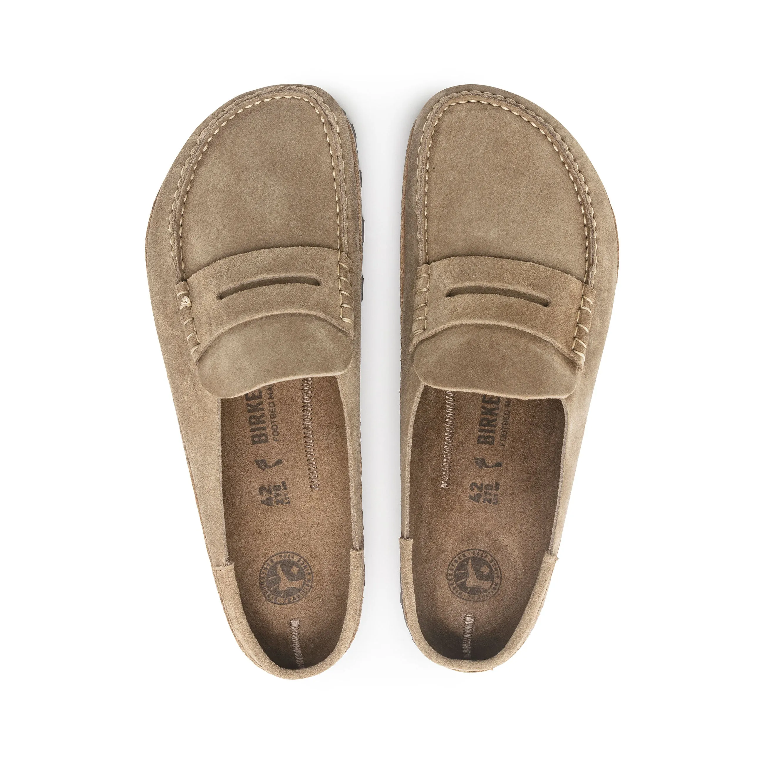 Naples Taupe Suede Leather