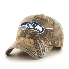 Seattle Seahawks 47 Brand Realtree Camo Frost MVP Adjustable Hat Cap