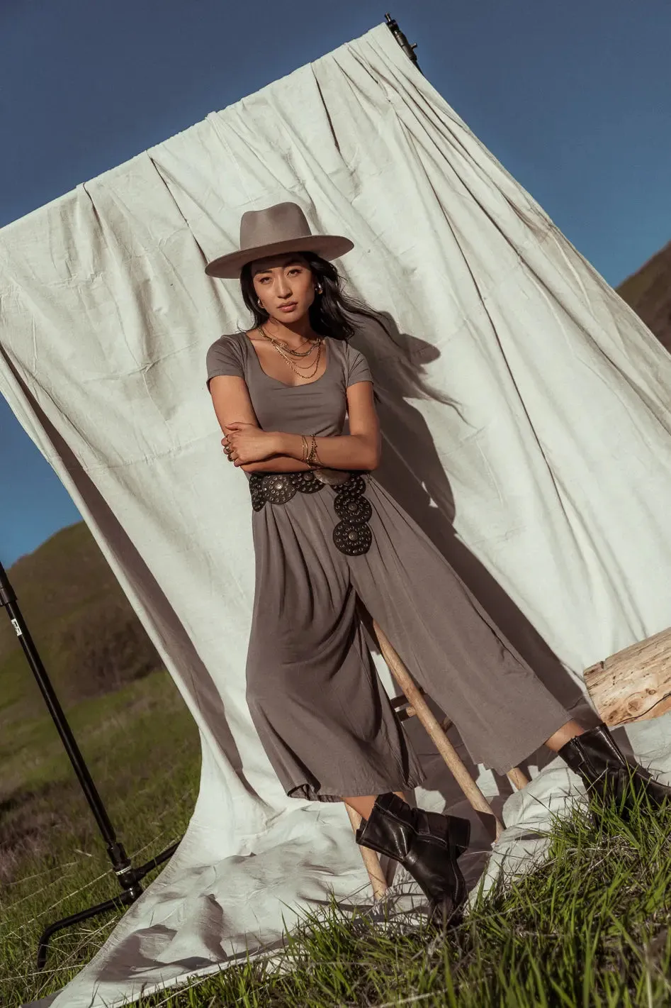 Skylar Jumpsuit in Mocha - FINAL SALE