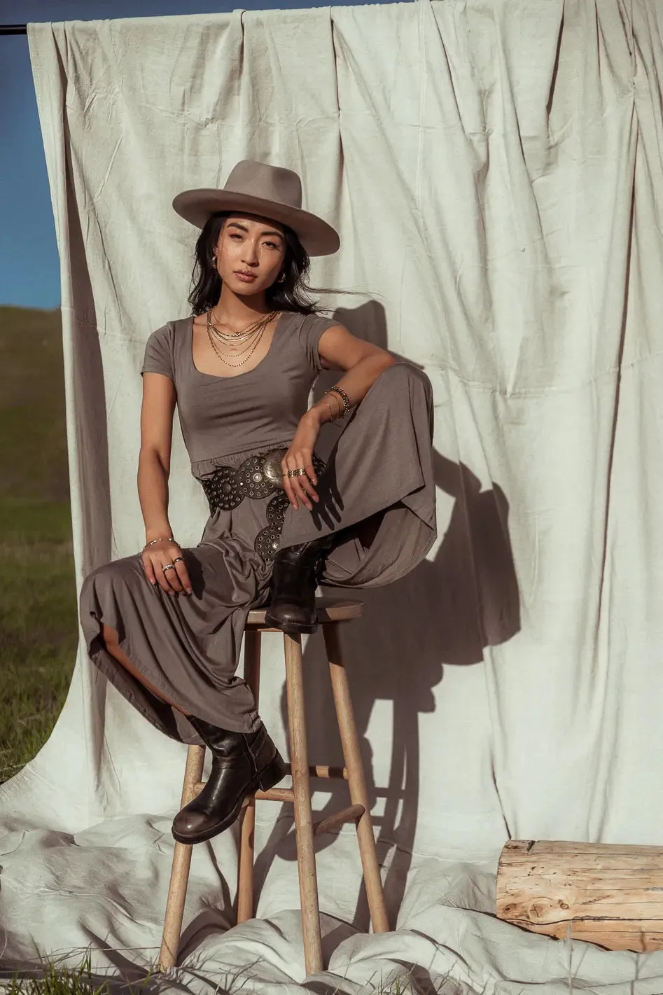 Skylar Jumpsuit in Mocha - FINAL SALE