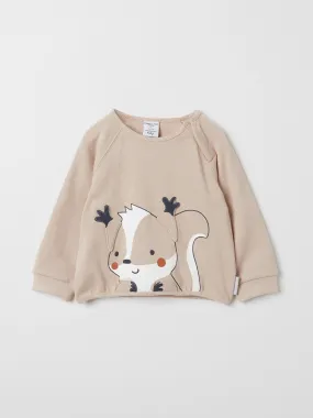 Squirrel Applique Baby Sweatshirt
